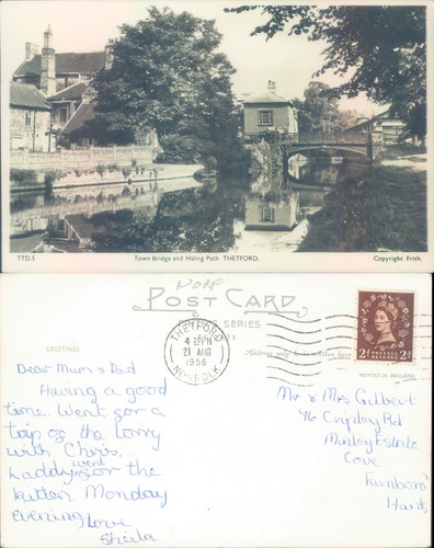 Town bridge and haling path - town,
