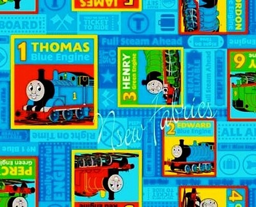 Thomas the tank fabric - the,