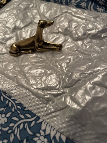 Brass greyhound figure - brass,