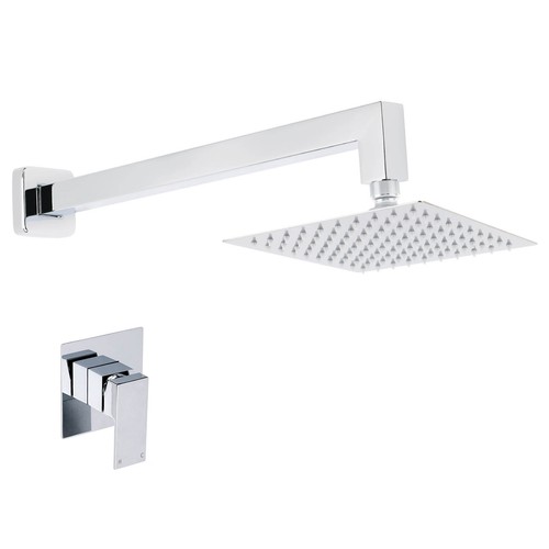 Chrome square concealed shower - chrome,