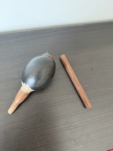 Vintage black gourd güiro - vintage,