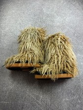 Vintage Streetwear Japanese Style Full Fur Mohair Yeti Winter Boots 90S Y2K