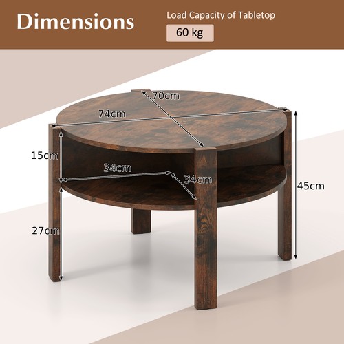 Round coffee table 74cm - table,