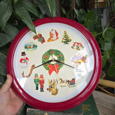 Vintage Musical clock 1999 Maisto Christmas Time Holiday Tested Plays Hourly