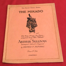 Antique Popular Opera Series The Mikado Piano Sheet Music Chappell 1926
