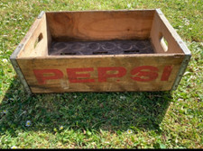 Vintage Original Wooden Soda Pepsi cola  Drinks Advertising Crate RETRO