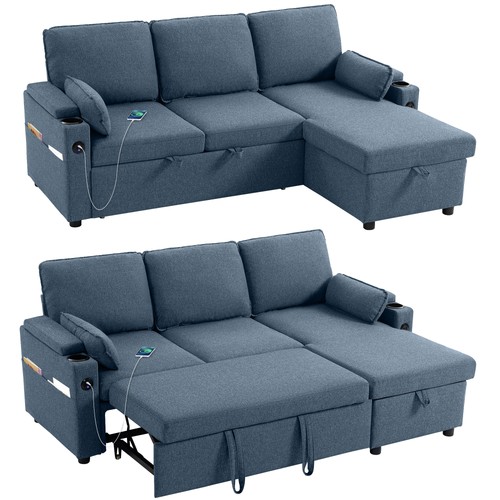 Homcom corner sofa bed l - sofa, bed,