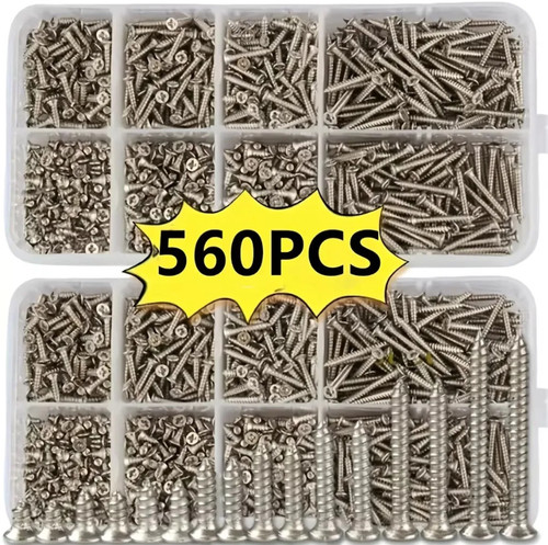 560pcs self tapping wood - 560pcs, self-tapping