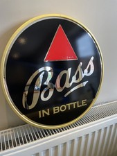 Bass Draught Mirror Pub Beer Bar Sign Collectible Vaneer Frame 