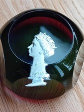 RARE ST LOUIS 1953 CORONATION PAPERWEIGHT QUEEN ELIZABETH II