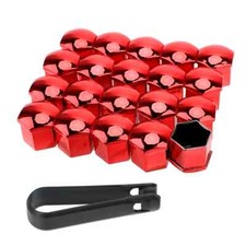 Red Wheel Nut Bolt Covers for