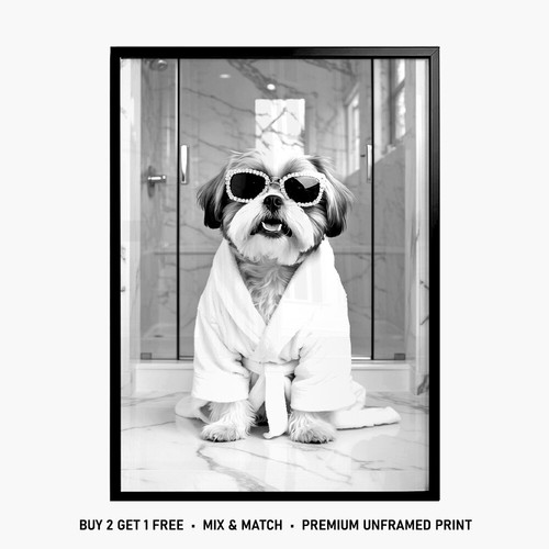 Funny bathroom shih - bathroom, tzu