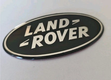 Land Rover Grille Badge - 86mm x 43mm  - Black & Silver - DAG500160