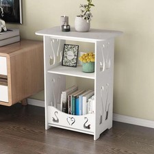 3 Tier Small Sofa Side End Table Coffee Laptop Table Living Room Bedroom Cabinet