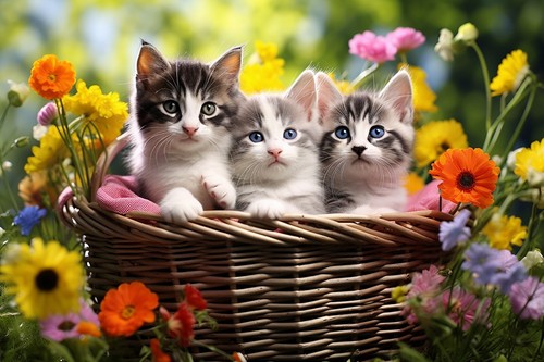 Cute kittens cat canvas - cute,