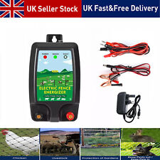 Electric Fence Energiser 12v Battery Power 1.5J-2J 10km Horse Fencing Kit (12KV)