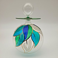 Hand blown painted floral - blown,
