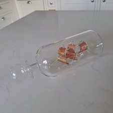 Vintage Hand Blown Glass Ship