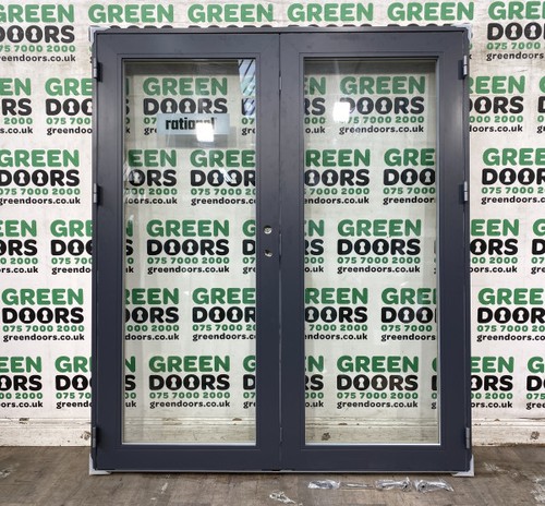 Anthracite grey french doors - french,