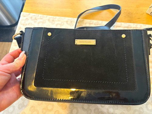 River island black patent faux - river,