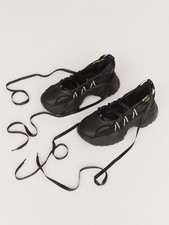 LAZY OAF Happy Sad Lace Up Ballet Sneakers UK5