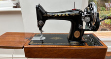 Excellent 1936 Vintage Singer 99k Hand Crank Sewing Machine + Case + Extras