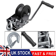 Hand Winch Heavy Duty Hand Crank 3500 lbs 33 ft Polyester Strap fit Boat/Trailer