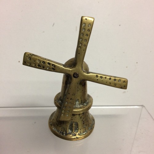 Vintage solid brass windmill - solid,
