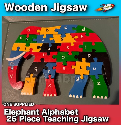 Single sided wooden elephant - single,