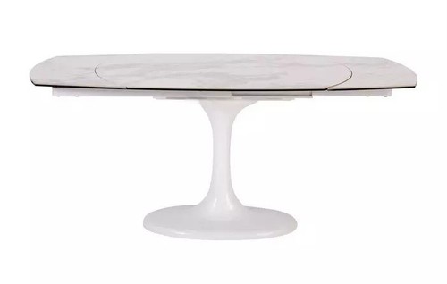 Lille white ceramic - white, marble