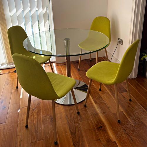 Glass dining table - glass,