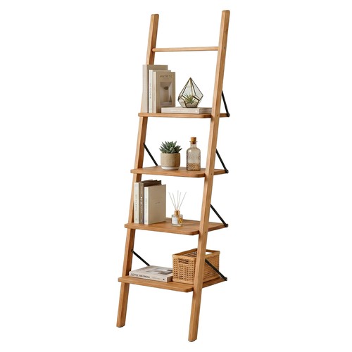 Leaning ladder shelf walnut - leaning,
