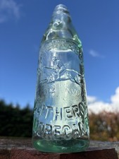 STUNNING PICTORIAL CODD BOTTLE J TAYLOR CLITHEROE & MORECAMBE HORSE & JOCKEY PIC