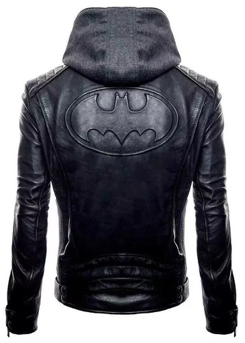 Men black batman leather - black,