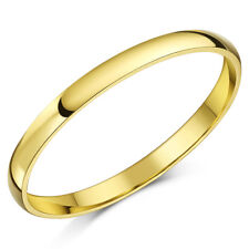 9ct Yellow Gold Ring Light Weight D Shaped Wedding Ring (Solid & Hallmarked)
