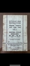 VILLIERS MK 10D & MK 6E OPERATING INSTRUCTIONS & SPARE PARTS LIST Jan 1950