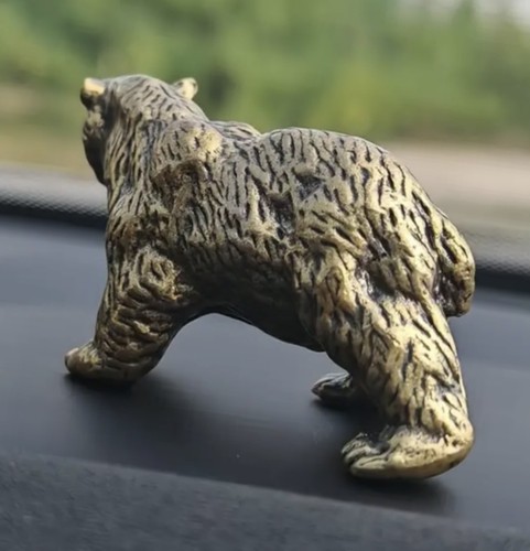 Brass statuette bear - brass,