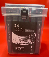 Crawford & Black Dual Tip Coloured Markers: Pack of 24