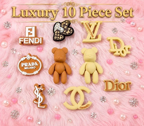 10x fashionable luxury jibbitz - 10x,