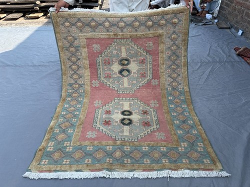 7 ft vintage afghan - 4'7,