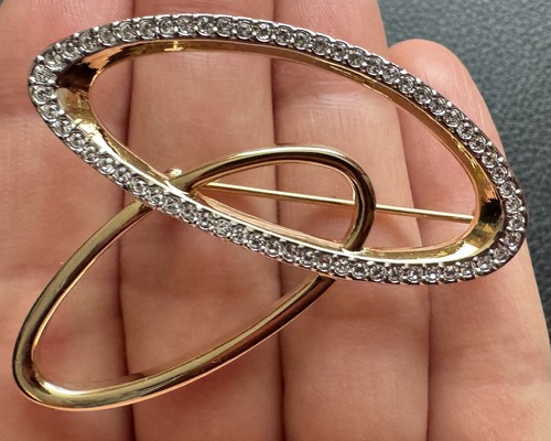 Genuine swarovski brooch - brooch,, gold