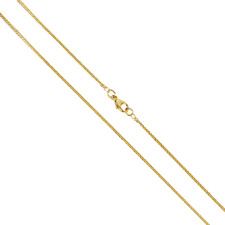 22ct Yellow Gold Solid Foxtail Chain Necklace 20" inches 0.6mm Width