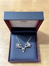 Tianguis Jackson Silver Toned Stags Head Necklace