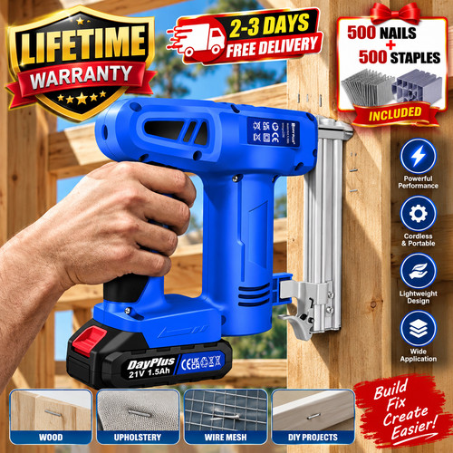 Cordless nail gun - gun, staple