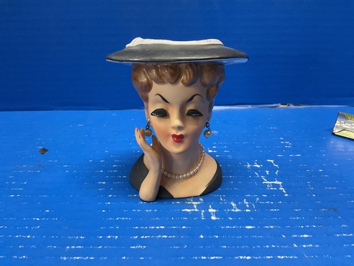 Vintage lady head - lady, planter/vase