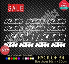KTM Vinyl Decal Stickers Sheet Bike Motorbike Motorcycle Superbike PK 34 NEW