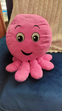 Large Pink Mood Happy Octopus Energy Plush / Teddy / Soft Toy New 13 In X 13 In