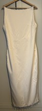 HOUSE OF CB 'Margiela' Ivory Crystallised Midi Dress Large 