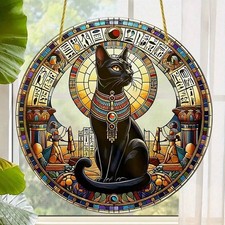 Egyptian Black Cat Suncatcher