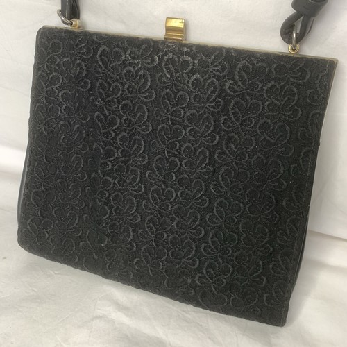Vintage debonair black handbag - debonair,